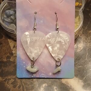 White Dangle Earrings